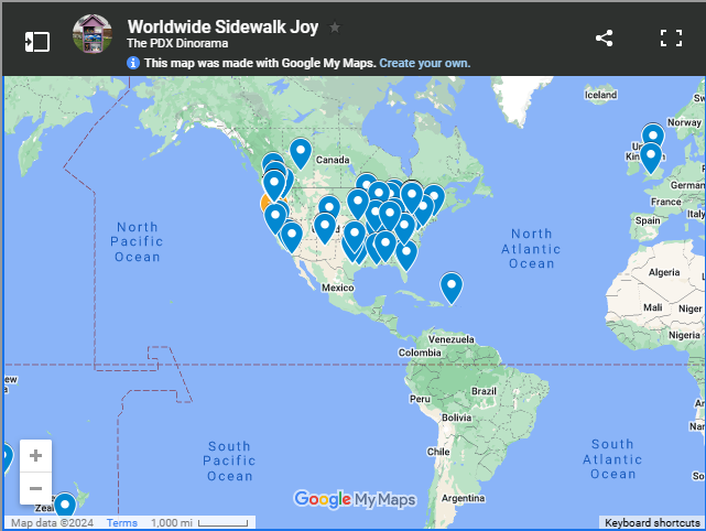 map of the world with markers on it